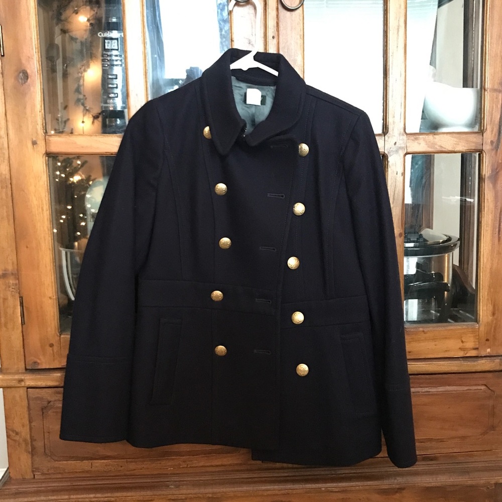 J. Crew Factory Navy Wool Pea Coat